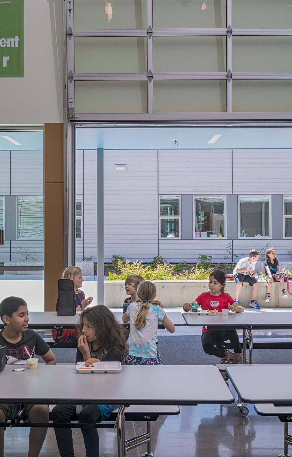 Schools have long been a source of reliable nutrition for students, often providing breakfast and lunch options as well as snacks. (Happy Valley Elementary School, Bellingham, Washington - NAC)