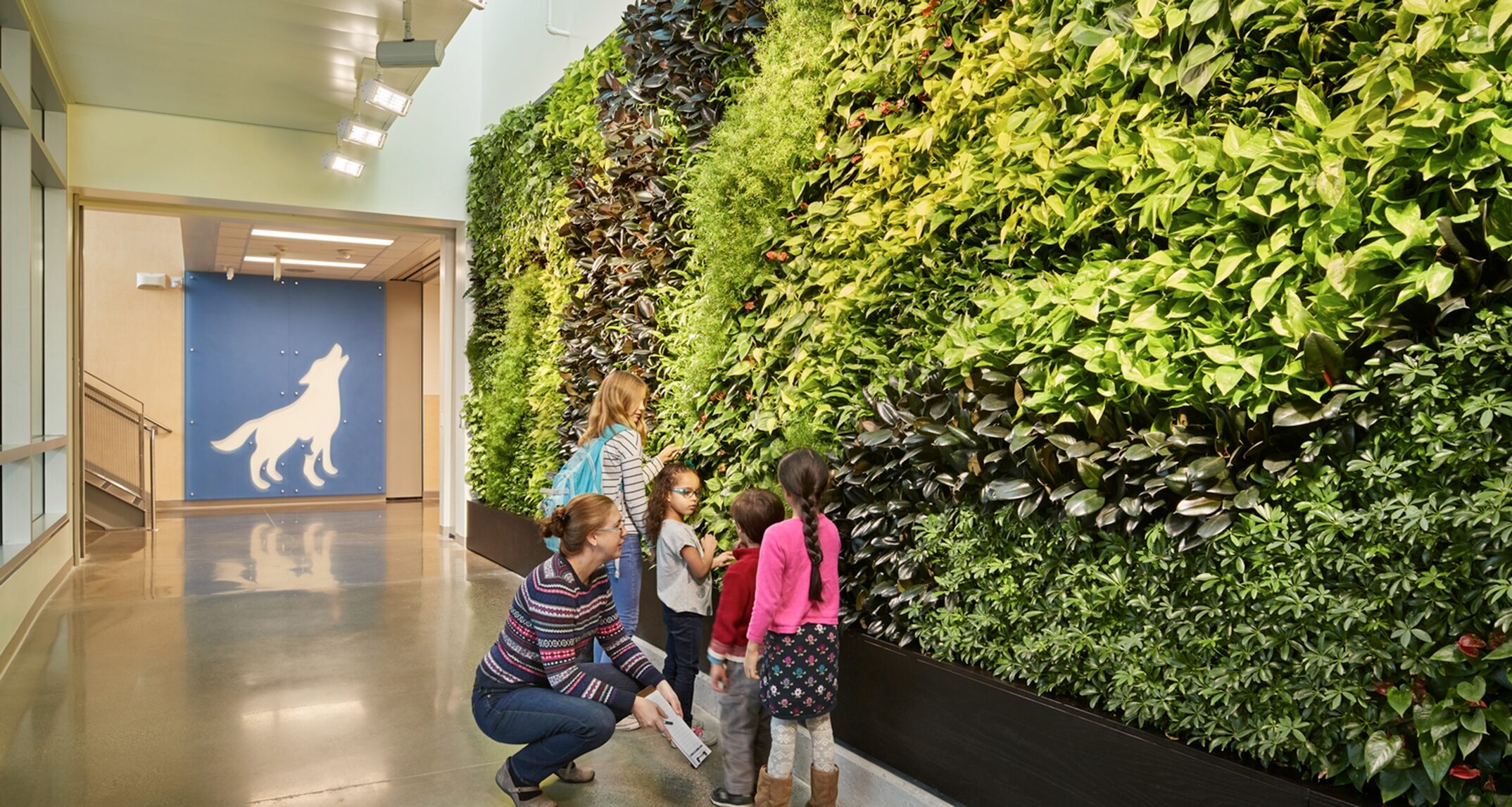 Living Wall at Hazel Wolf K-8, Seattle WA - NAC Architecture