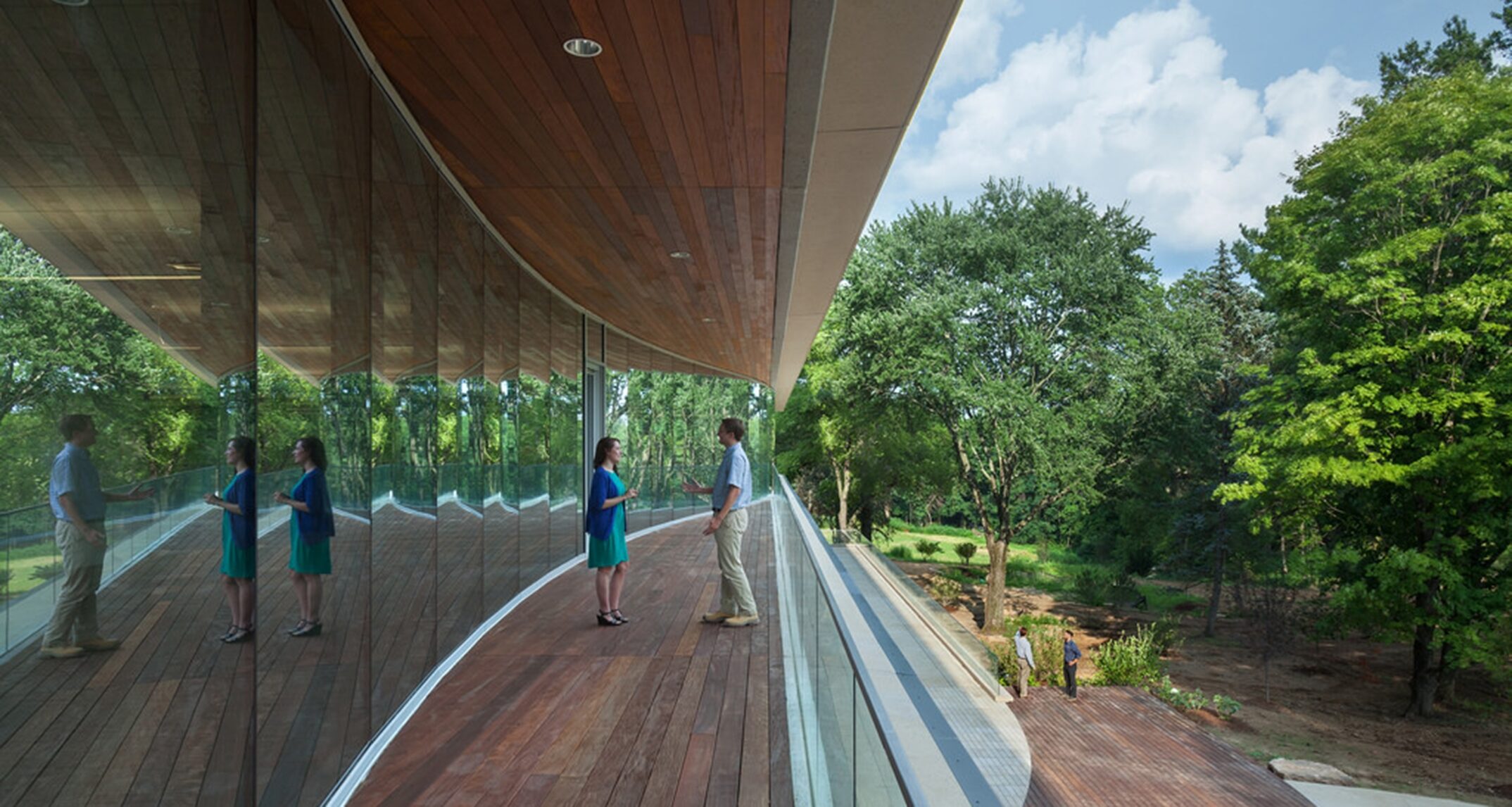 Mercy Virtual Care Center, Chesterfield, Missouri, by Forum Studio. This new paradigm space celebrates the surrounding natural environment with framed views from comfortably appointed break rooms.