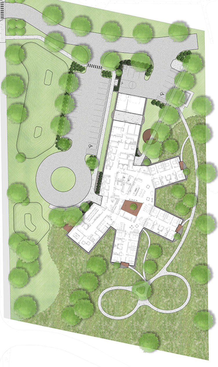 Site and floor plan, Dani's Place. 